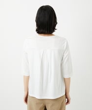 PHKGD16180 GEORGES RECH(小さいサイズ)(メゾン ドゥ サンク) メタリックロゴプリント5分袖カットソー ホワイト