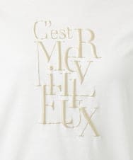 PHKGD16180 GEORGES RECH(小さいサイズ)(メゾン ドゥ サンク) メタリックロゴプリント5分袖カットソー ホワイト