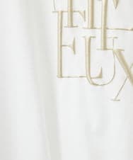 PHKGD16180 GEORGES RECH(小さいサイズ)(メゾン ドゥ サンク) メタリックロゴプリント5分袖カットソー ホワイト