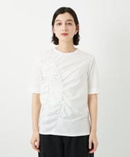 PHKGD18190 GEORGES RECH(小さいサイズ)(メゾン ドゥ サンク) シャーリングカットソー ホワイト