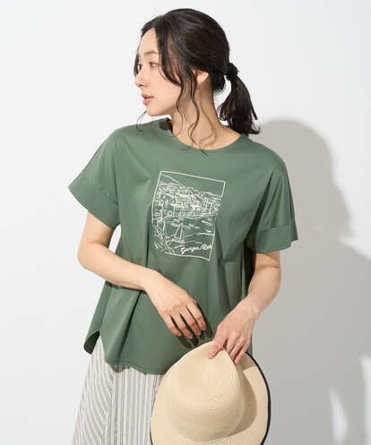 PHKGD24150 GEORGES RECH(小さいサイズ) [接触冷感]ドライコットン刺繍カットソー