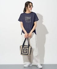 PHKGD24150 GEORGES RECH(小さいサイズ)(メゾン ドゥ サンク) [接触冷感]ドライコットン刺繍カットソー カーキ