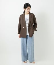 PHKGD24150 GEORGES RECH(小さいサイズ)(メゾン ドゥ サンク) [接触冷感]ドライコットン刺繍カットソー カーキ
