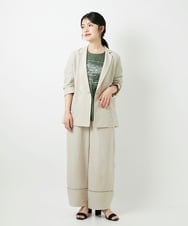 PHKGD24150 GEORGES RECH(小さいサイズ)(メゾン ドゥ サンク) [接触冷感]ドライコットン刺繍カットソー カーキ