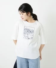 PHKGD24150 GEORGES RECH(小さいサイズ)(メゾン ドゥ サンク) [接触冷感]ドライコットン刺繍カットソー カーキ