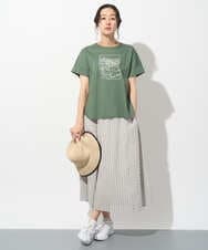 PHKGD24150 GEORGES RECH(小さいサイズ)(メゾン ドゥ サンク) [接触冷感]ドライコットン刺繍カットソー カーキ