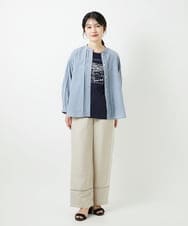PHKGD24150 GEORGES RECH(小さいサイズ)(メゾン ドゥ サンク) [接触冷感]ドライコットン刺繍カットソー カーキ