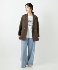 PHKGD24150 GEORGES RECH(小さいサイズ)(メゾン ドゥ サンク) [接触冷感]ドライコットン刺繍カットソー カーキ