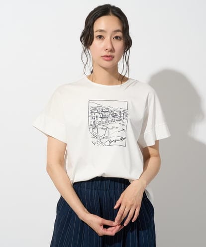 PHKGD24150 GEORGES RECH(小さいサイズ) [接触冷感]ドライコットン刺繍カットソー