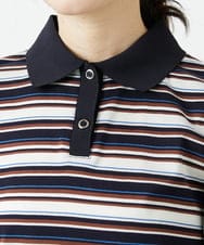 PHKGD25230 GEORGES RECH(小さいサイズ)(メゾン ドゥ サンク) マルチボーダーポロシャツ ネイビー