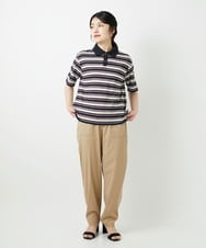 PHKGD25230 GEORGES RECH(小さいサイズ)(メゾン ドゥ サンク) マルチボーダーポロシャツ ネイビー