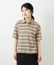 PHKGD25230 GEORGES RECH(小さいサイズ)(メゾン ドゥ サンク) マルチボーダーポロシャツ ネイビー