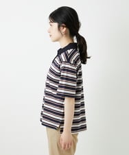 PHKGD25230 GEORGES RECH(小さいサイズ)(メゾン ドゥ サンク) マルチボーダーポロシャツ ネイビー