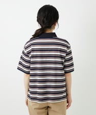 PHKGD25230 GEORGES RECH(小さいサイズ)(メゾン ドゥ サンク) マルチボーダーポロシャツ ネイビー