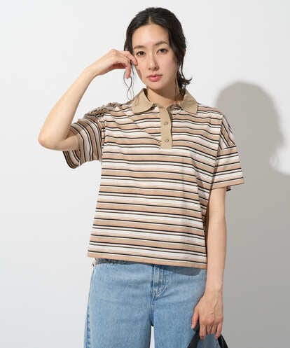 PHKGD25230 GEORGES RECH(小さいサイズ) マルチボーダーポロシャツ