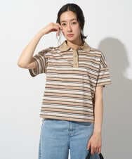 PHKGD25230 GEORGES RECH(小さいサイズ)(メゾン ドゥ サンク) マルチボーダーポロシャツ ベージュ