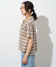 PHKGD25230 GEORGES RECH(小さいサイズ)(メゾン ドゥ サンク) マルチボーダーポロシャツ ベージュ