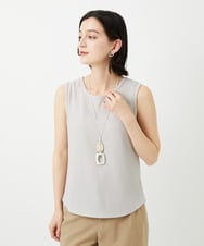 PHKGD27130 GEORGES RECH(小さいサイズ)(メゾン ドゥ サンク)  [日本製]2WAYリブタンクトップ ライトグレー