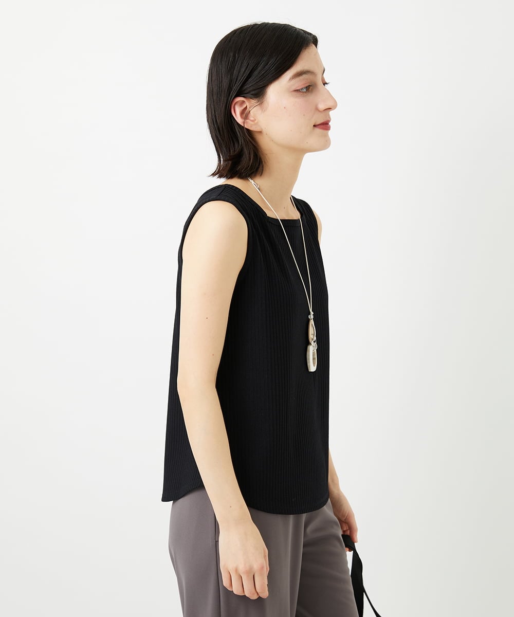 PHKGD27130 GEORGES RECH(小さいサイズ)(メゾン ドゥ サンク)  [日本製]2WAYリブタンクトップ ライトグレー