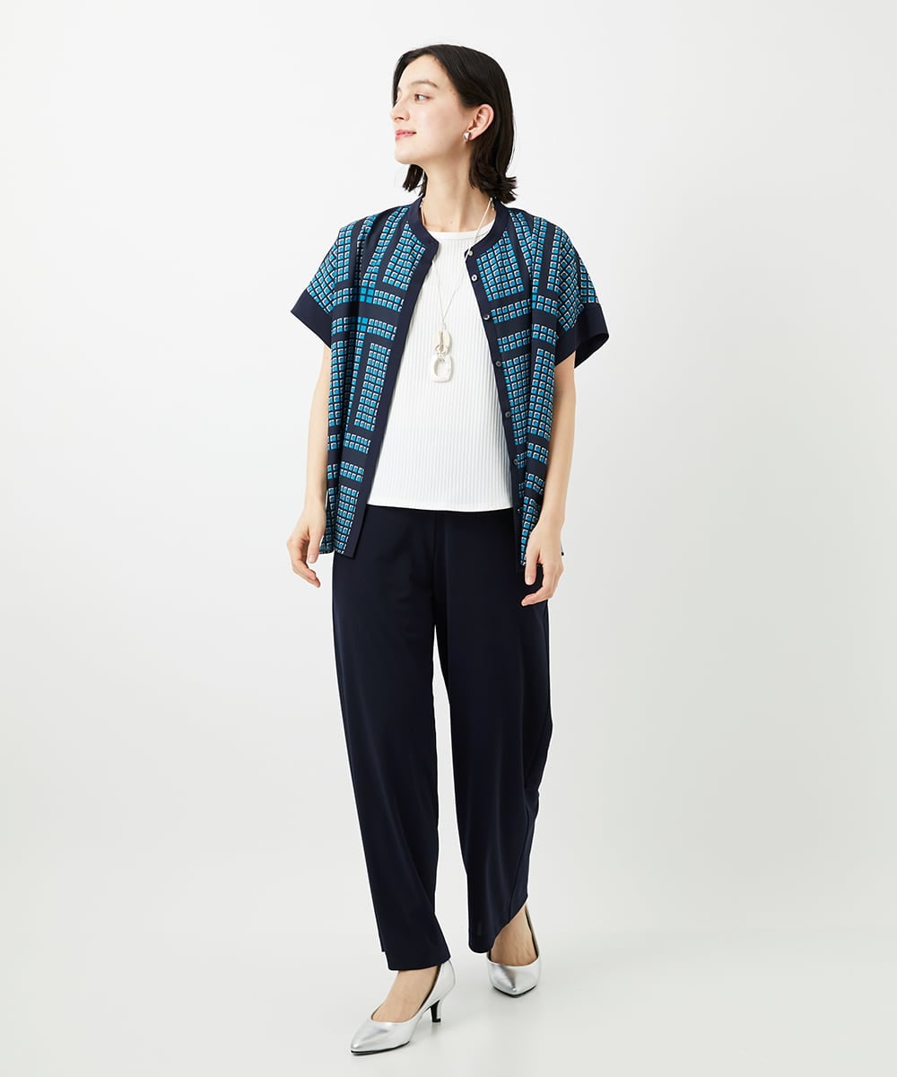 PHKGD27130 GEORGES RECH(小さいサイズ)(メゾン ドゥ サンク)  [日本製]2WAYリブタンクトップ ライトグレー