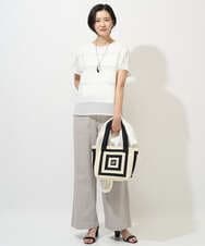 PHKGD38180 GEORGES RECH(小さいサイズ)(メゾン ドゥ サンク) [接触冷感]ドライコットンシアーボーダーカットソー カーキ