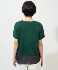 PHKGD38180 GEORGES RECH(小さいサイズ)(メゾン ドゥ サンク) [接触冷感]ドライコットンシアーボーダーカットソー カーキ