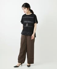 PHKGD38180 GEORGES RECH(小さいサイズ)(メゾン ドゥ サンク) [接触冷感]ドライコットンシアーボーダーカットソー ホワイト