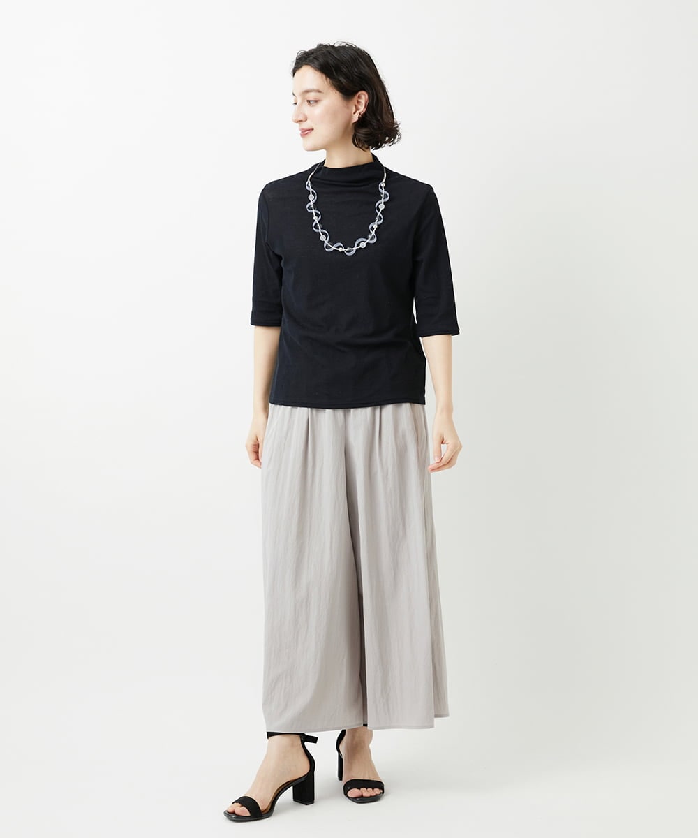 PHKGD49130 GEORGES RECH(小さいサイズ)(メゾン ドゥ サンク)  [日本製]ボトルネックセミシアーカットソー アイボリー