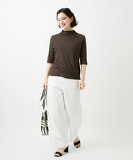 PHKGD49130 GEORGES RECH(小さいサイズ)(メゾン ドゥ サンク)  [日本製]ボトルネックセミシアーカットソー アイボリー