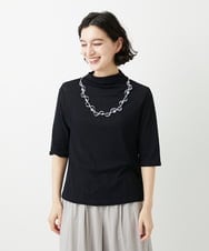 PHKGD49130 GEORGES RECH(小さいサイズ)(メゾン ドゥ サンク)  [日本製]ボトルネックセミシアーカットソー アイボリー