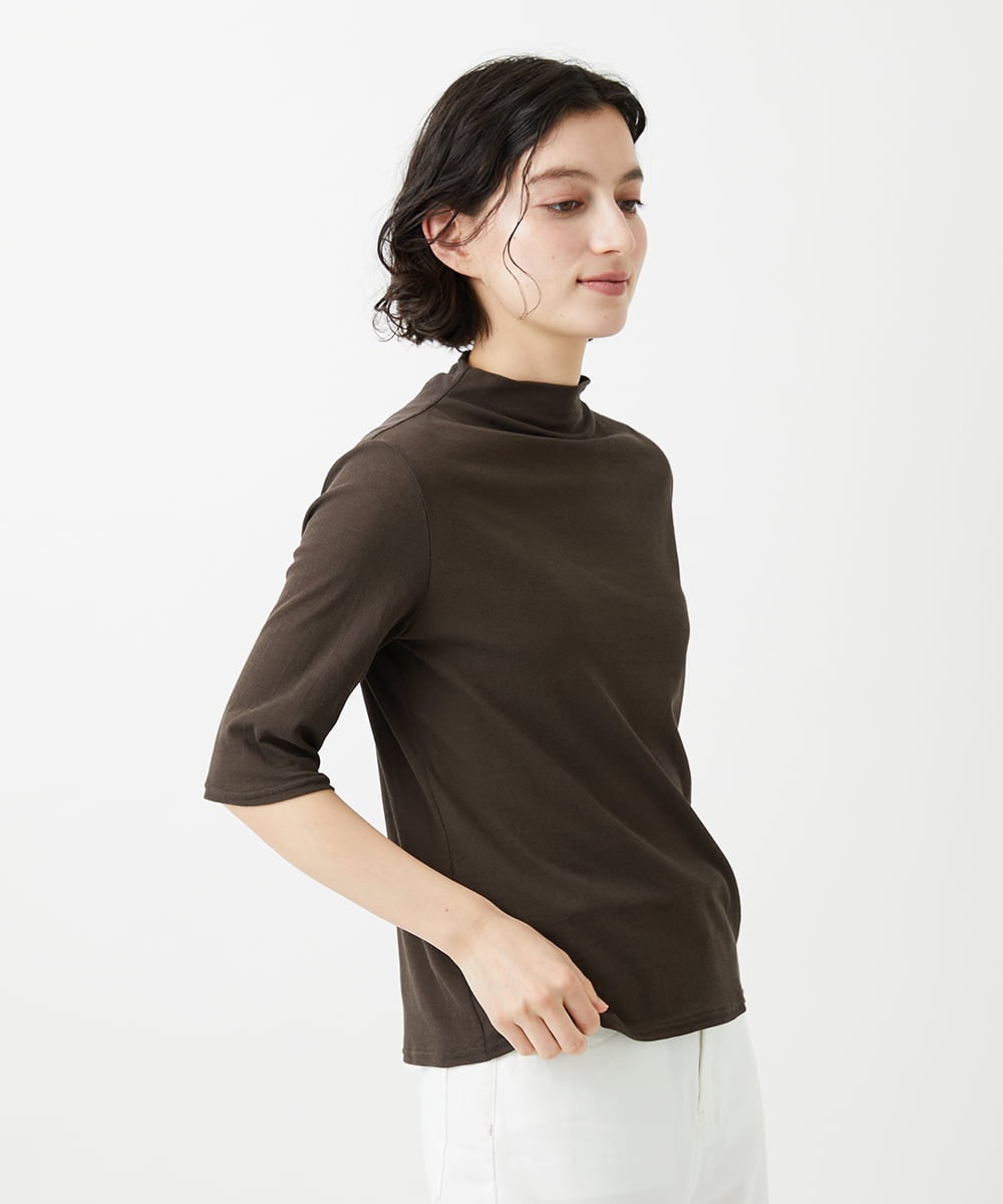 PHKGD49130 GEORGES RECH(小さいサイズ)(メゾン ドゥ サンク)  [日本製]ボトルネックセミシアーカットソー アイボリー