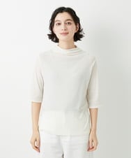 PHKGD49130 GEORGES RECH(小さいサイズ)(メゾン ドゥ サンク)  [日本製]ボトルネックセミシアーカットソー アイボリー