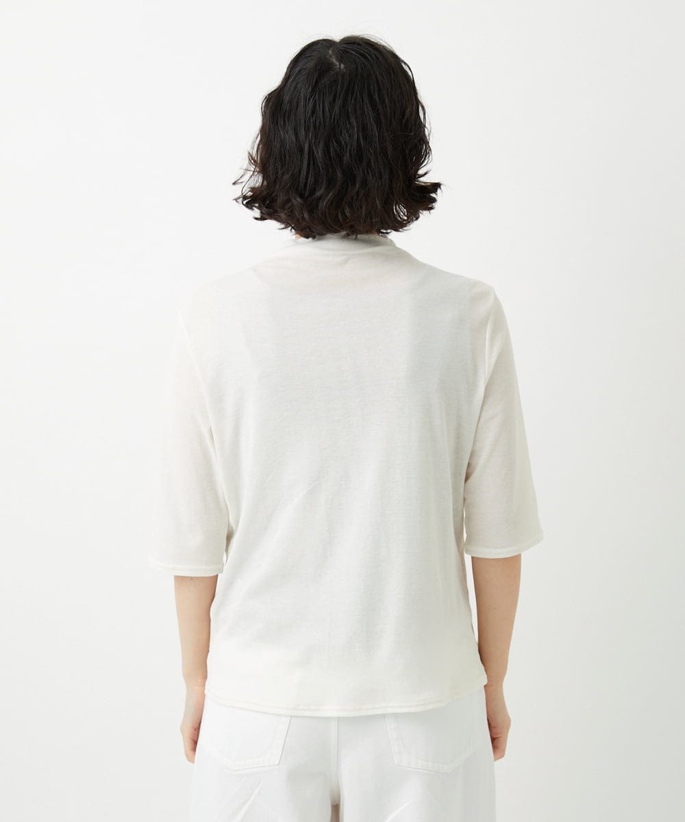 PHKGD49130 GEORGES RECH(小さいサイズ)(メゾン ドゥ サンク)  [日本製]ボトルネックセミシアーカットソー アイボリー