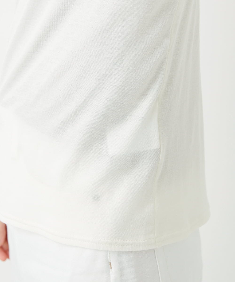 PHKGD49130 GEORGES RECH(小さいサイズ)(メゾン ドゥ サンク)  [日本製]ボトルネックセミシアーカットソー アイボリー