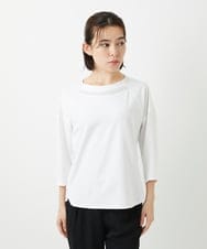 PHKGE41230 GEORGES RECH(小さいサイズ)(メゾン ドゥ サンク)  [セットアップ対応]ドルマンスリーブシアーポンチカットソー ホワイト