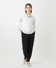 PHKGE41230 GEORGES RECH(小さいサイズ)(メゾン ドゥ サンク)  [セットアップ対応]ドルマンスリーブシアーポンチカットソー ホワイト