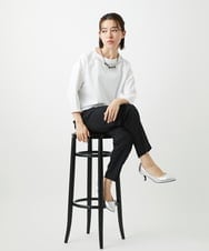 PHKGE41230 GEORGES RECH(小さいサイズ)(メゾン ドゥ サンク)  [セットアップ対応]ドルマンスリーブシアーポンチカットソー ホワイト