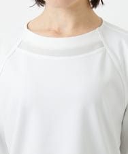 PHKGE41230 GEORGES RECH(小さいサイズ)(メゾン ドゥ サンク)  [セットアップ対応]ドルマンスリーブシアーポンチカットソー ホワイト