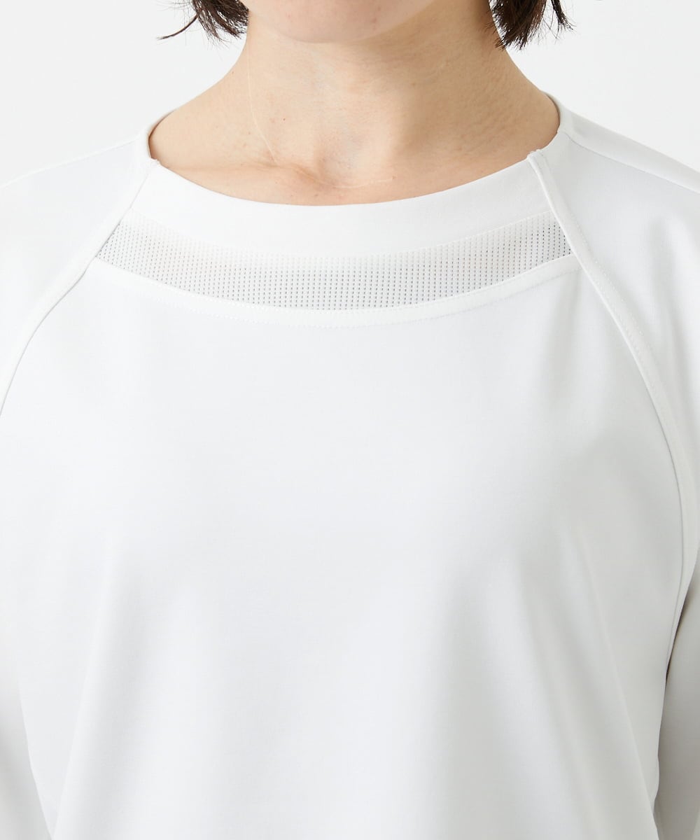 PHKGE41230 GEORGES RECH(小さいサイズ)(メゾン ドゥ サンク)  [セットアップ対応]ドルマンスリーブシアーポンチカットソー ホワイト