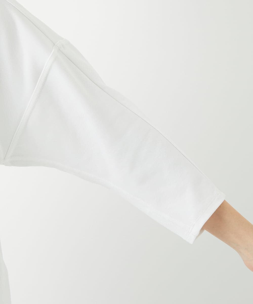 PHKGE41230 GEORGES RECH(小さいサイズ)(メゾン ドゥ サンク)  [セットアップ対応]ドルマンスリーブシアーポンチカットソー ホワイト