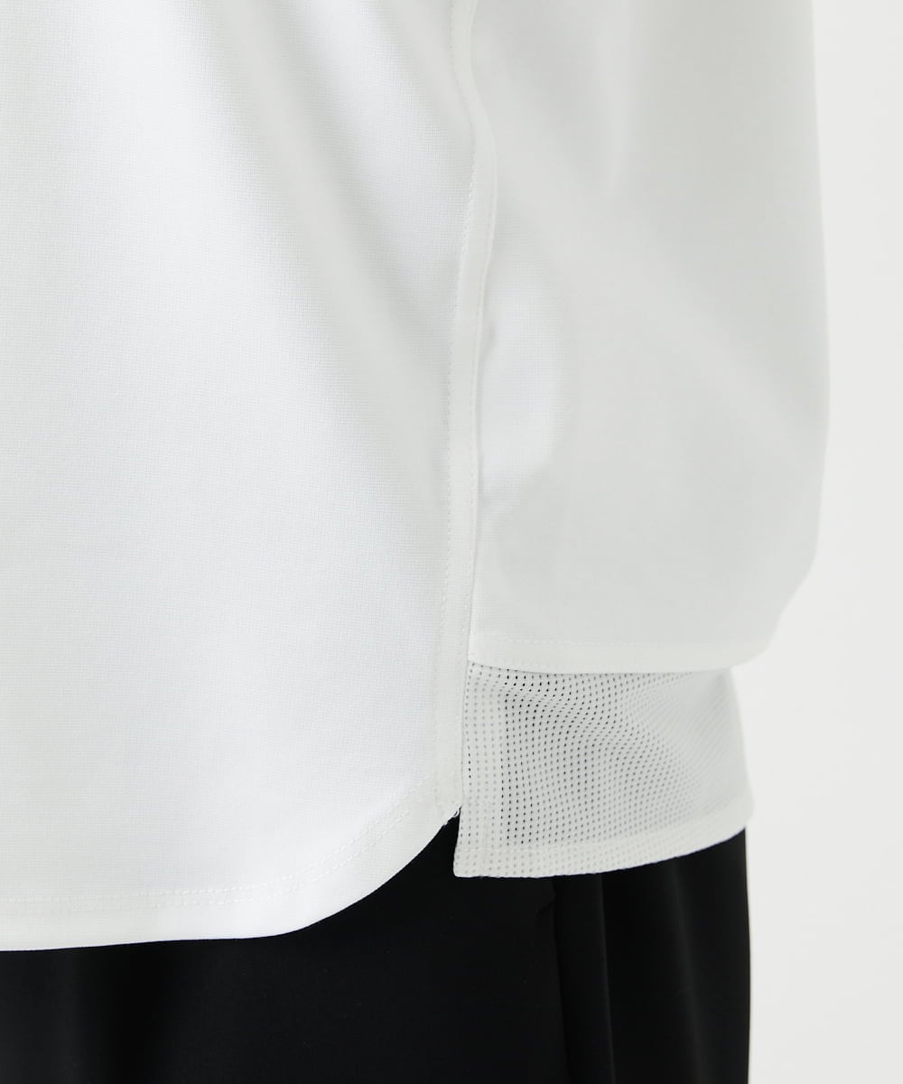 PHKGE41230 GEORGES RECH(小さいサイズ)(メゾン ドゥ サンク)  [セットアップ対応]ドルマンスリーブシアーポンチカットソー ホワイト