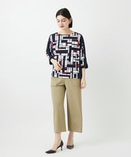 PHKGE42360 GEORGES RECH(小さいサイズ)(メゾン ドゥ サンク) トリコロールドルマンスリーブカットソー レッド系