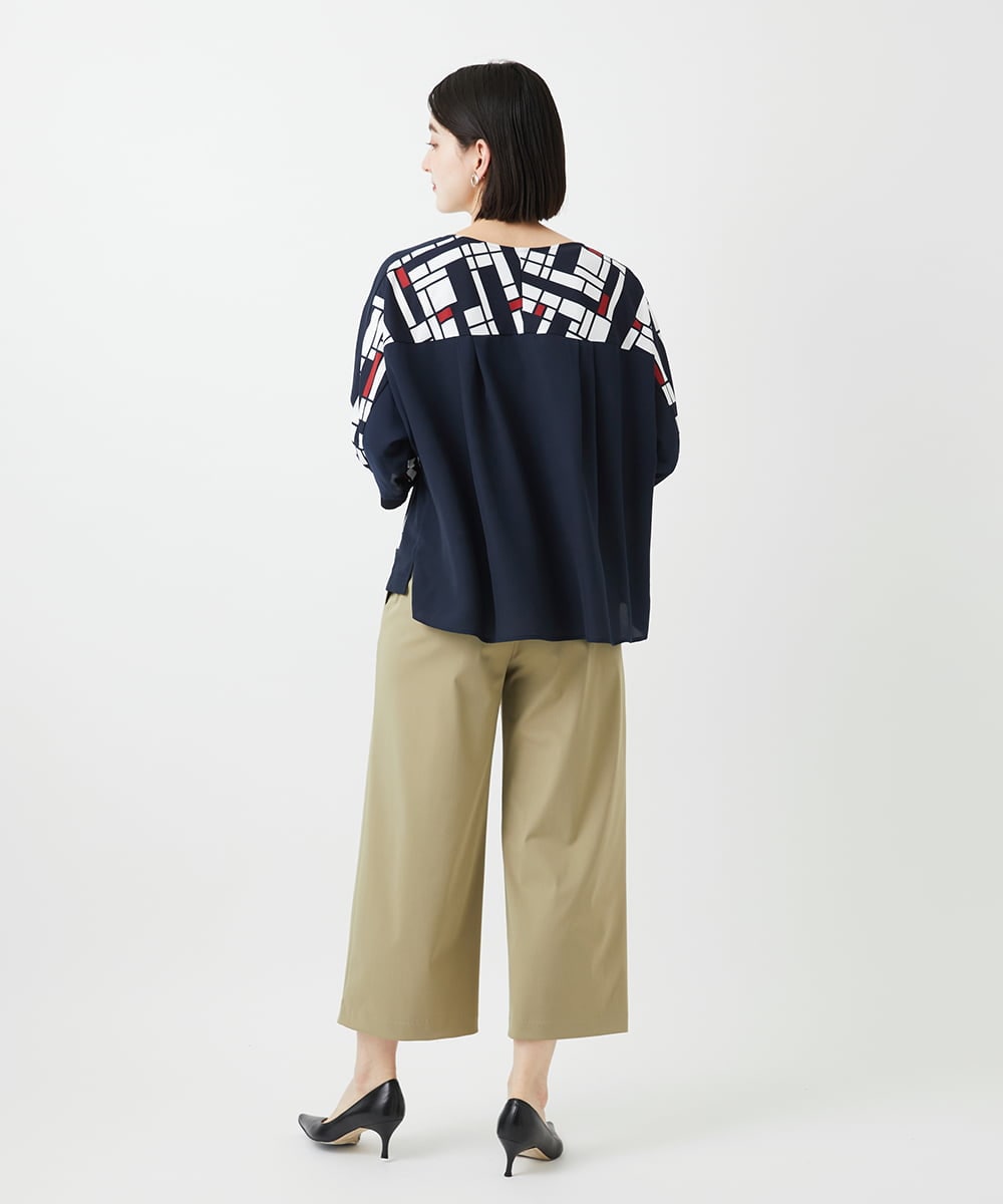 PHKGE42360 GEORGES RECH(小さいサイズ)(メゾン ドゥ サンク) トリコロールドルマンスリーブカットソー レッド系