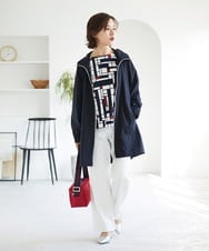 PHKGE42360 GEORGES RECH(小さいサイズ)(メゾン ドゥ サンク) トリコロールドルマンスリーブカットソー レッド系