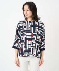 PHKGE42360 GEORGES RECH(小さいサイズ)(メゾン ドゥ サンク) トリコロールドルマンスリーブカットソー レッド系