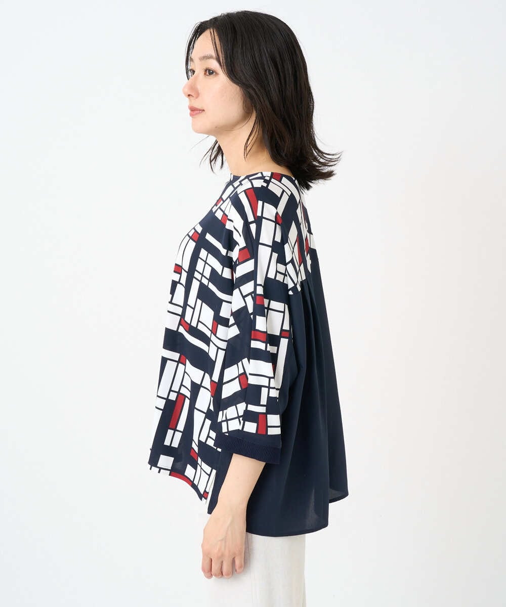 PHKGE42360 GEORGES RECH(小さいサイズ)(メゾン ドゥ サンク) トリコロールドルマンスリーブカットソー レッド系