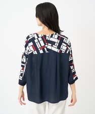 PHKGE42360 GEORGES RECH(小さいサイズ)(メゾン ドゥ サンク) トリコロールドルマンスリーブカットソー レッド系