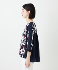 PHKGE42360 GEORGES RECH(小さいサイズ)(メゾン ドゥ サンク) トリコロールドルマンスリーブカットソー レッド系