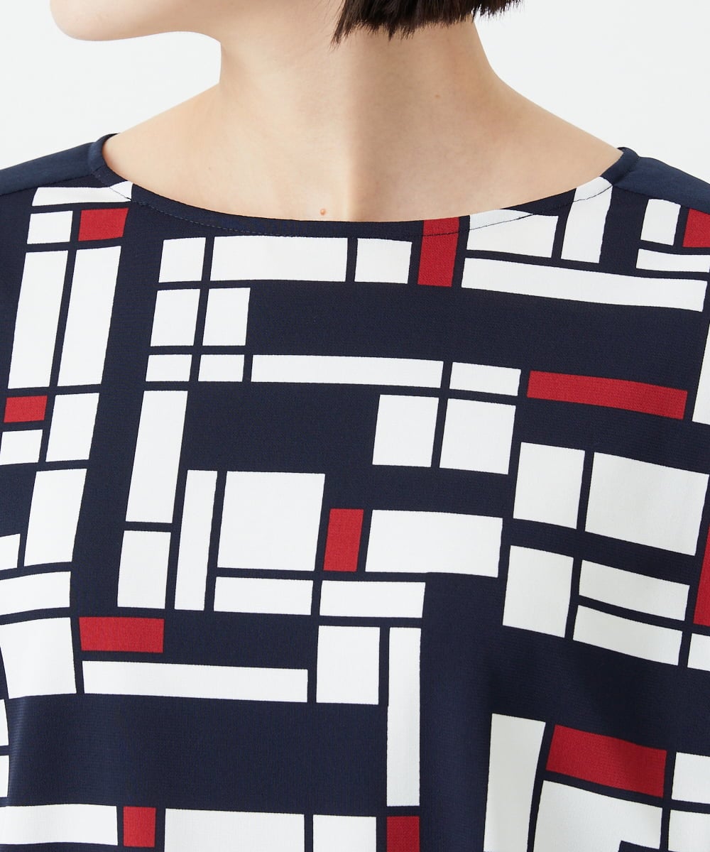 PHKGE42360 GEORGES RECH(小さいサイズ)(メゾン ドゥ サンク) トリコロールドルマンスリーブカットソー レッド系