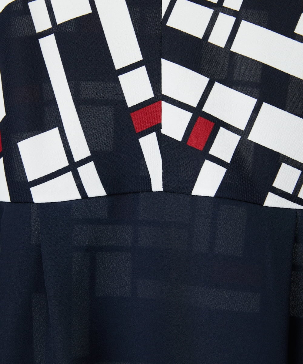 PHKGE42360 GEORGES RECH(小さいサイズ)(メゾン ドゥ サンク) トリコロールドルマンスリーブカットソー レッド系